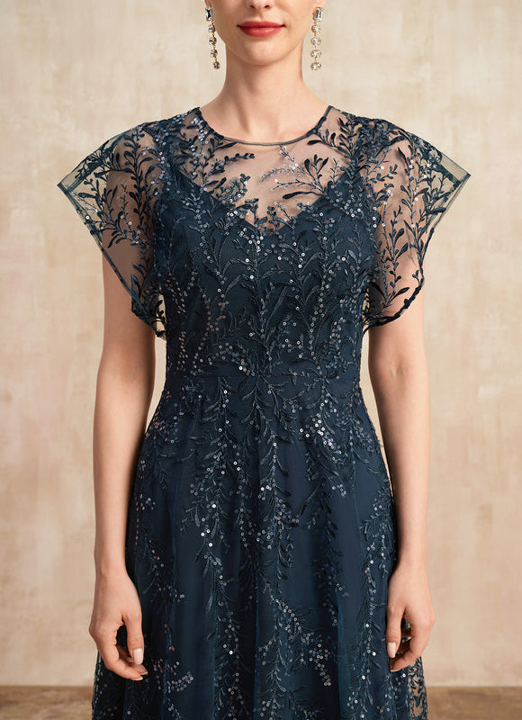 Robe Trapèze Éclat Bleu Nuit - gallery 4