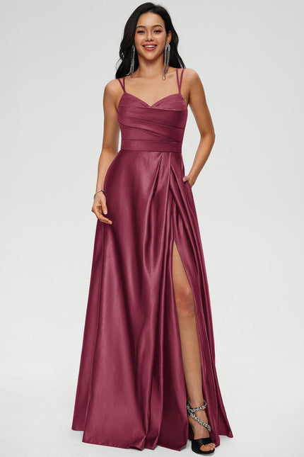 Robe Trapèze Éclat Satiné Doré - gallery 4