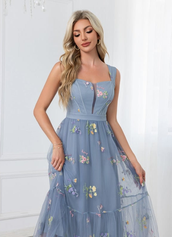 Robe Trapèze Tulle Printanière - gallery 9