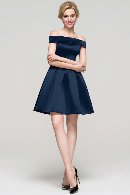 Robe Trapèze Satinée Ébène - gallery 4