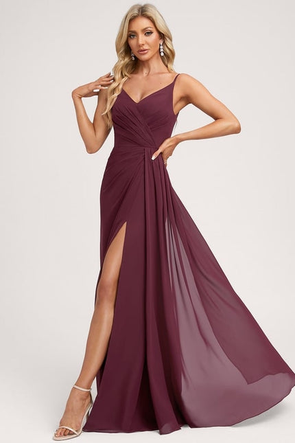 Robe Trapèze Mousseline Fendue - gallery 4