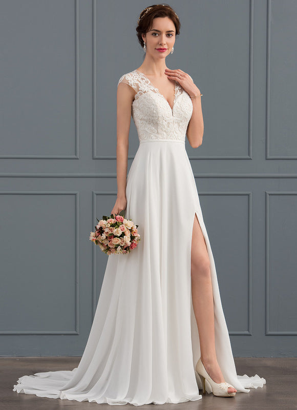 Robe Trapèze Éthérée Satinée - gallery 2
