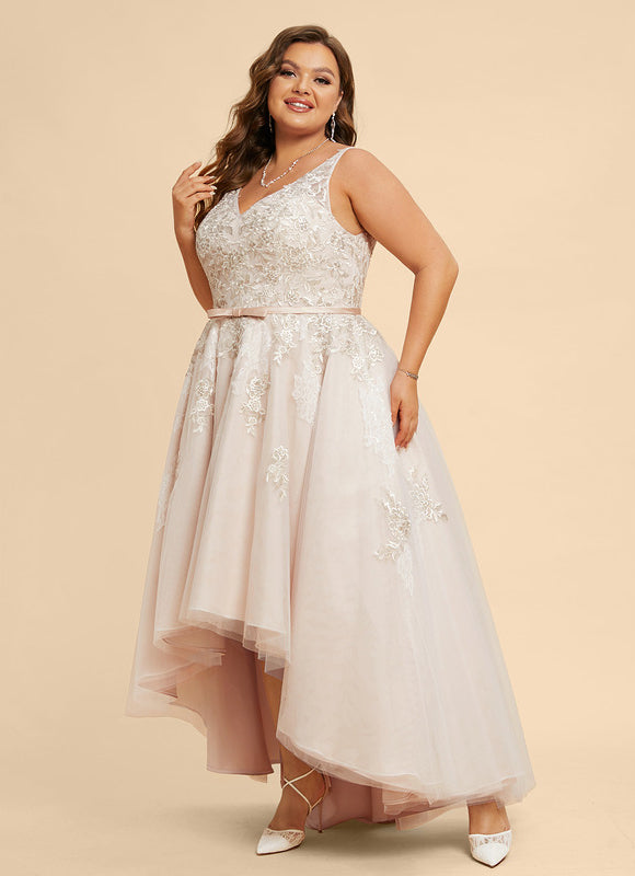 Robe Trapèze Lueur De Satin Rosé - gallery 8