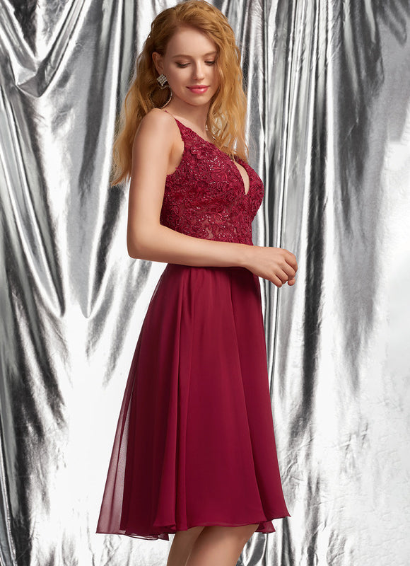Robe Trapèze Éclat Rosé Flottant - gallery 3