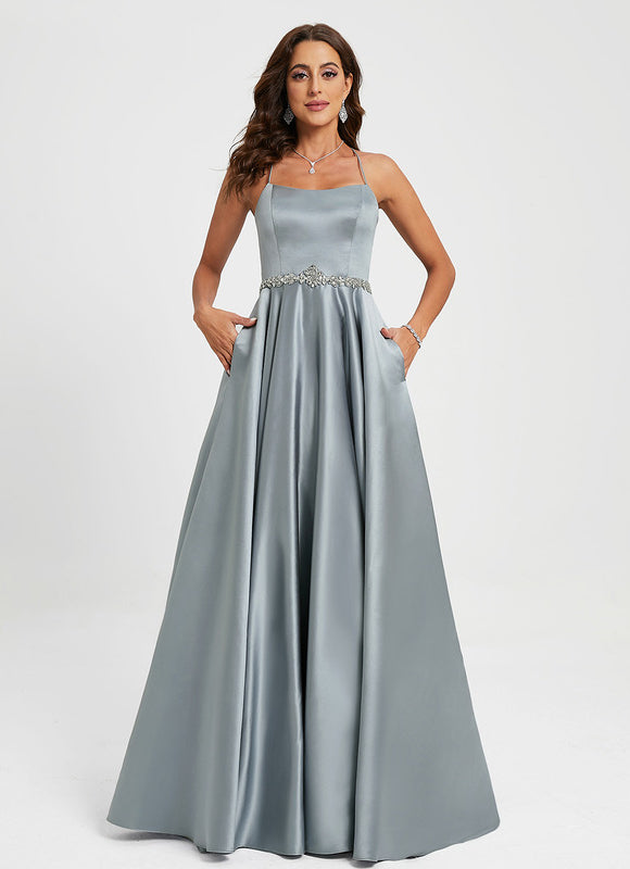 Robe Trapèze Satin Éclat Élégant - gallery 1
