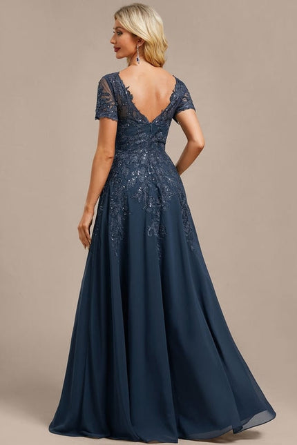 Robe Trapèze Marine Éclatante - gallery 7