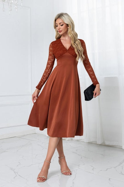 Robe Trapèze Écarlate Élégante - gallery 1