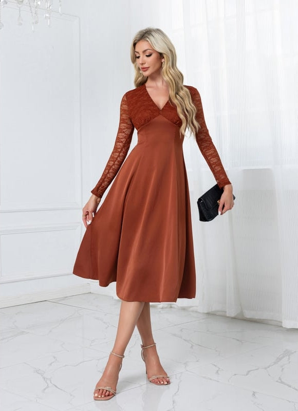 Robe Trapèze Écarlate Élégante - gallery 1