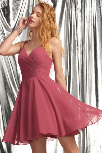Robe Trapèze Éclats De Velvet Rose - gallery 1