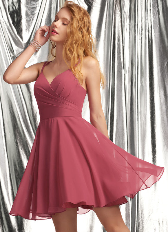 Robe Trapèze Éclats De Velvet Rose - gallery 1