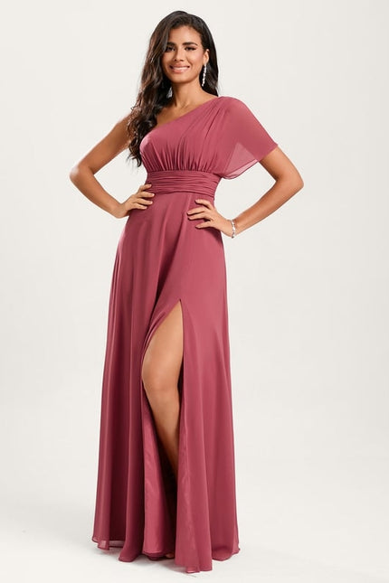 Robe Trapèze Asymétrique Beige