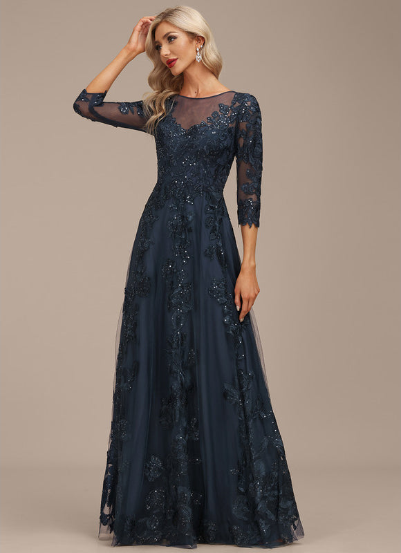 Robe Trapèze Éclat Bleu Nuit - gallery 1