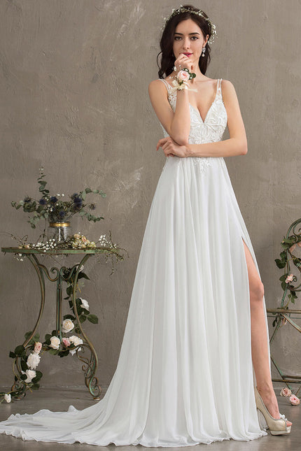 Robe Trapèze De Mariée Aérienne - gallery 8