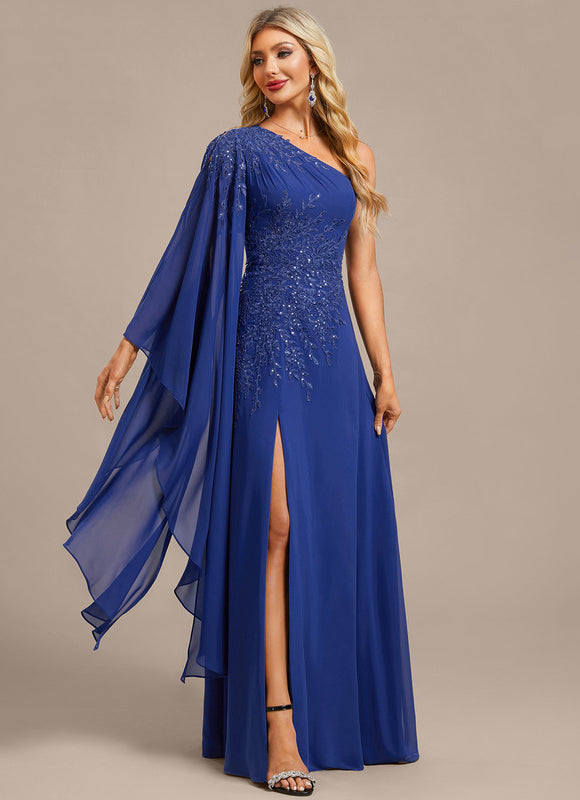 Robe Trapèze Bleu Élégant
