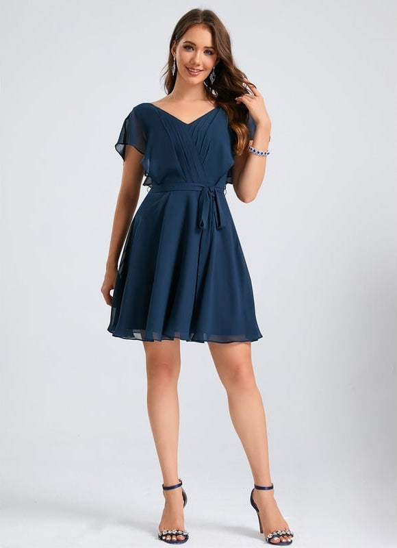 Robe Trapèze Marine Éthérée - gallery 3