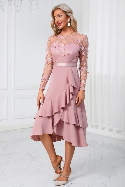 Robe Trapèze Rayonnement Floral - gallery 4