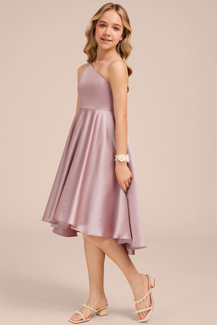Robe Trapèze Satinée Lilas - gallery 5