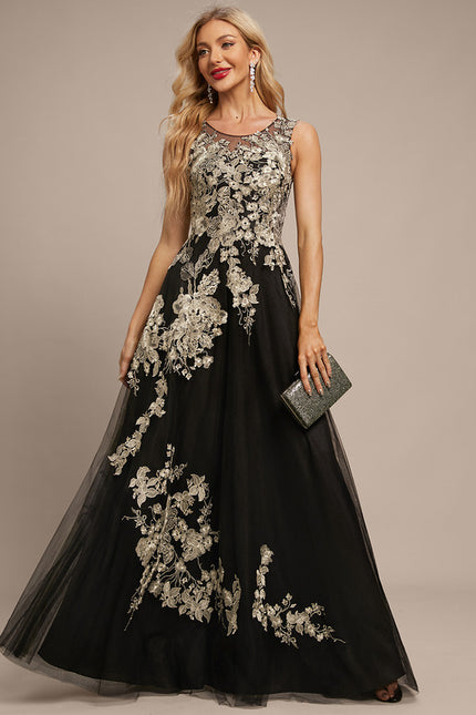 Robe Trapèze Aérienne Noir - gallery 6