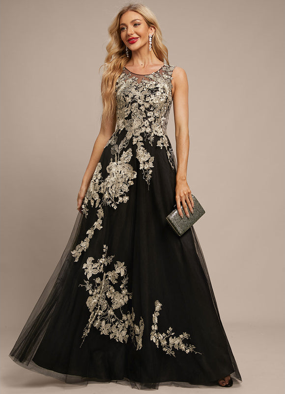 Robe Trapèze Aérienne Noir - gallery 6