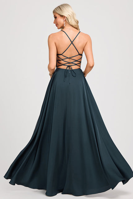 Robe Trapèze Satin Énigmatique - gallery 3