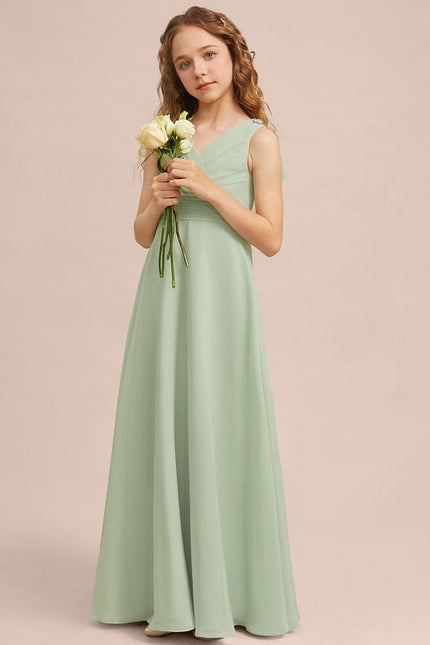 Robe Trapèze Vert Doux Éclat - gallery 5