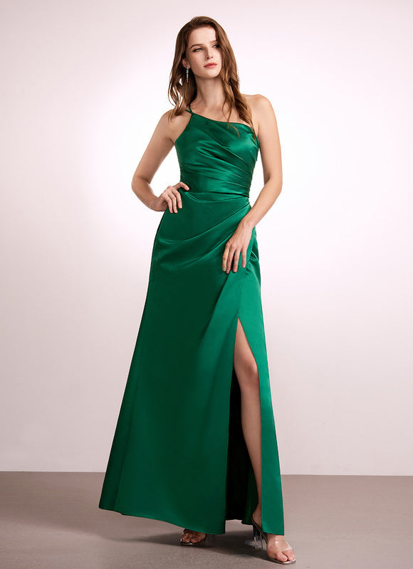 Robe Trapèze Rêve De Satin Rose - gallery 2