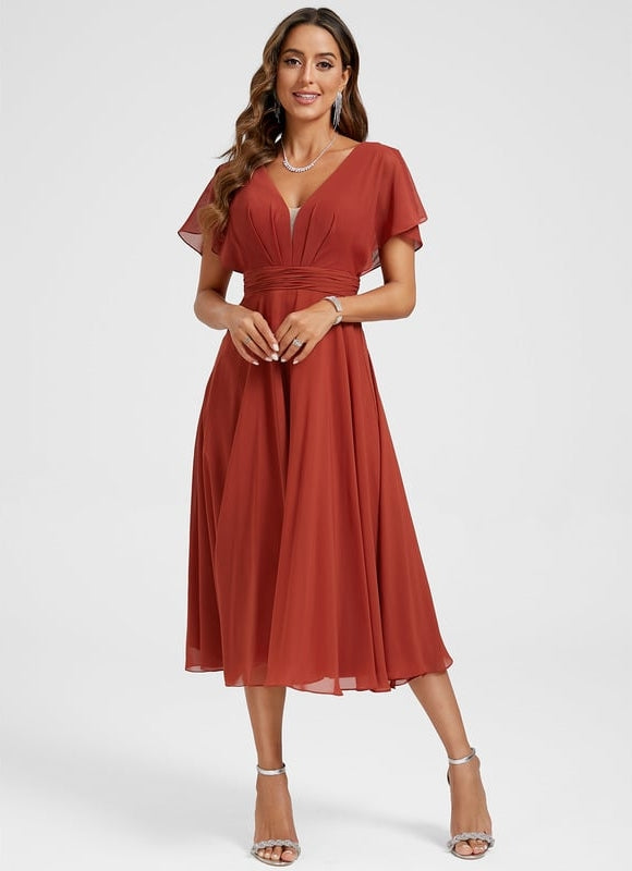 Robe Trapèze Éclat Terre - gallery 1