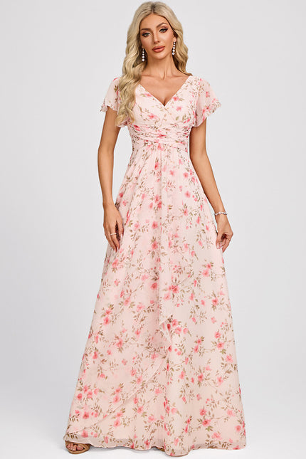 Robe Trapèze Mousseline Fendue - gallery 1