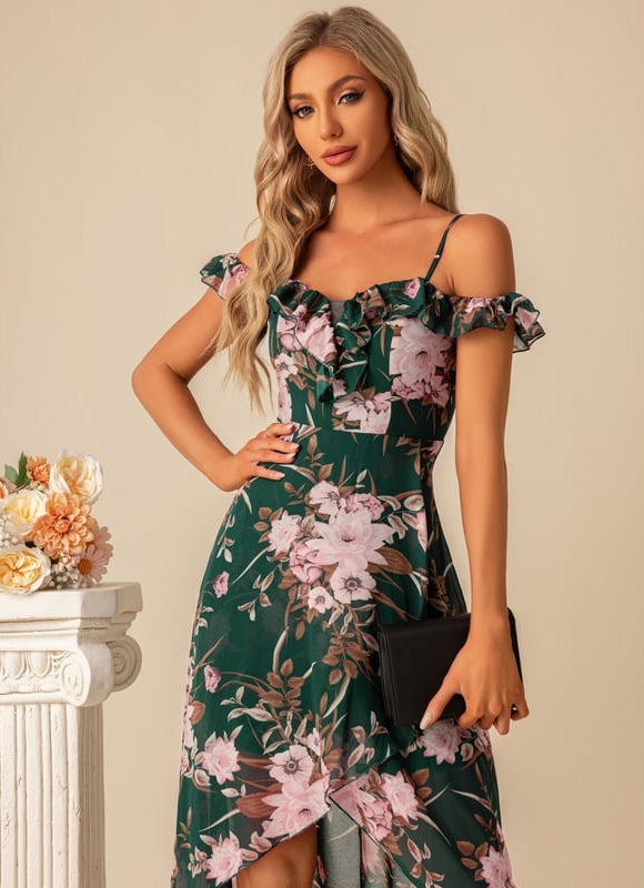 Robe Trapèze Florale Élégante - gallery 6
