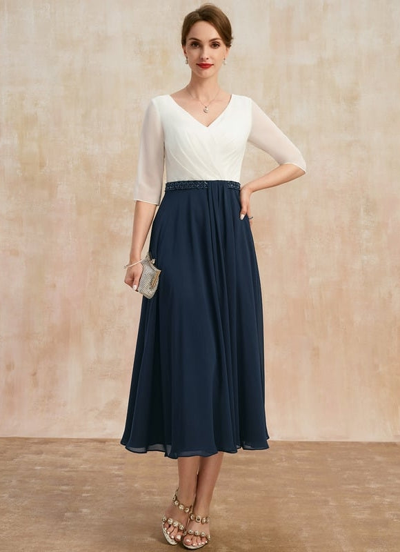 Robe Trapèze Éclat De Vague - gallery 3