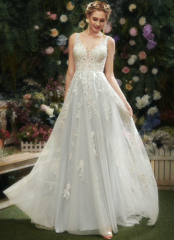 Robe Trapèze Voile Floral - gallery 1