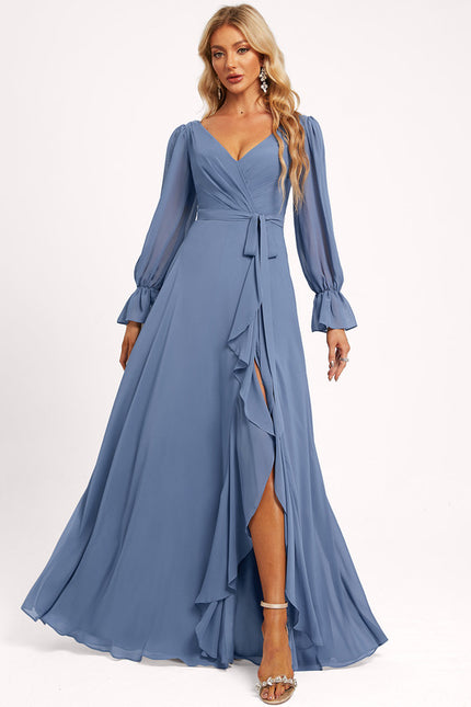Robe Trapèze Mousseline Fendue
