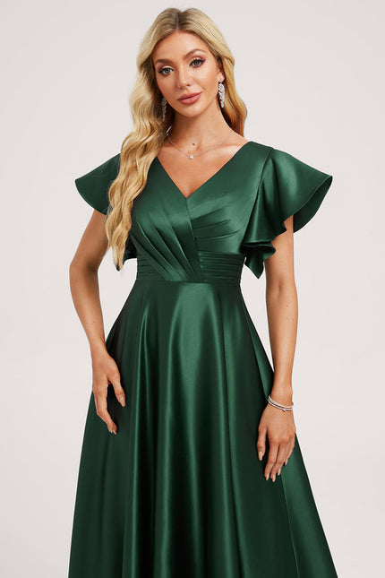 Robe Trapèze Fluide Vert Pâle - gallery 3