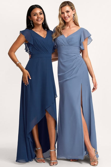Robe Trapèze Mousseline Fendue - gallery 6
