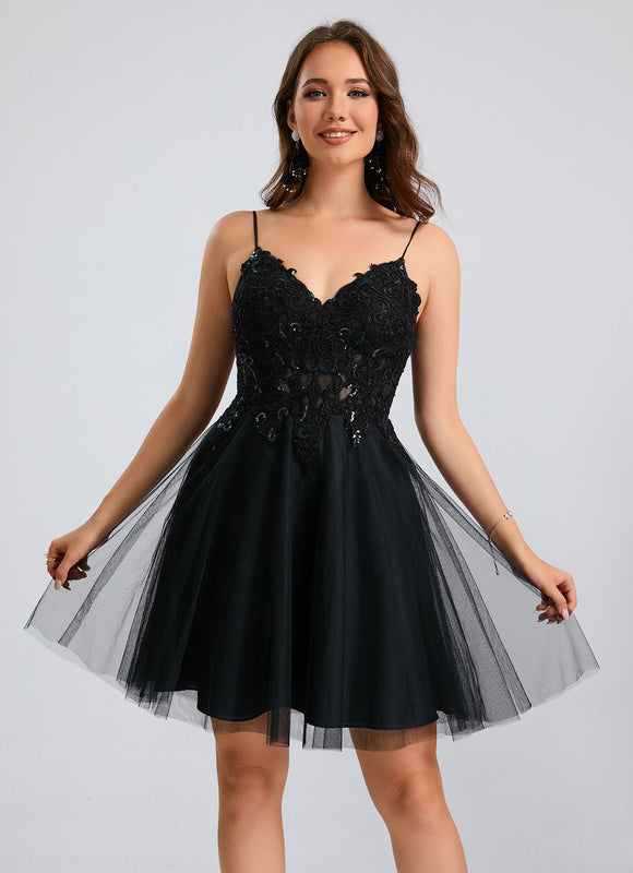 Robe Trapèze Tulle Noire
