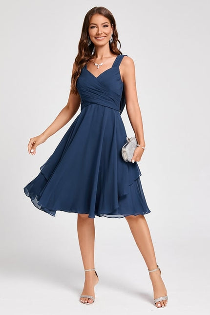 Robe Trapèze Drapé Élégant Chic - gallery 4