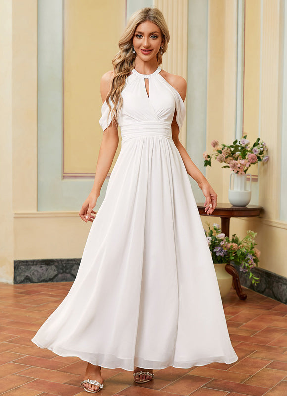 Robe Trapèze Éthérée Blanche - gallery 6