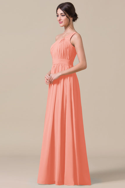 Robe Trapèze Asymétrique Beige - gallery 5