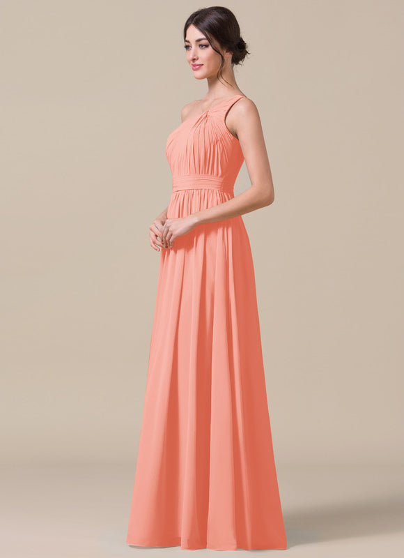 Robe Trapèze Asymétrique Beige - gallery 5