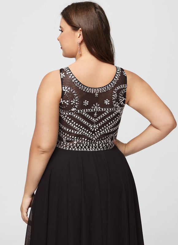 Robe Trapèze Noir Élégant Flottant - gallery 8