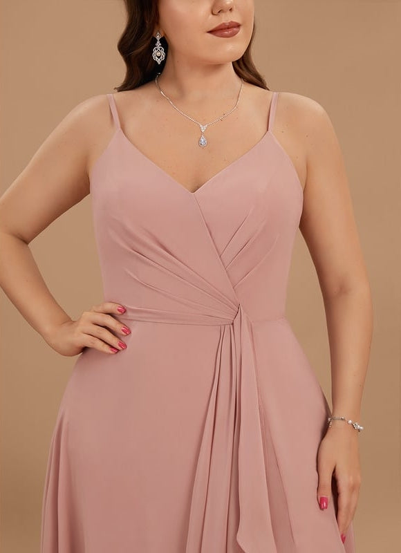 Robe Trapèze Mousseline Fendue - gallery 9