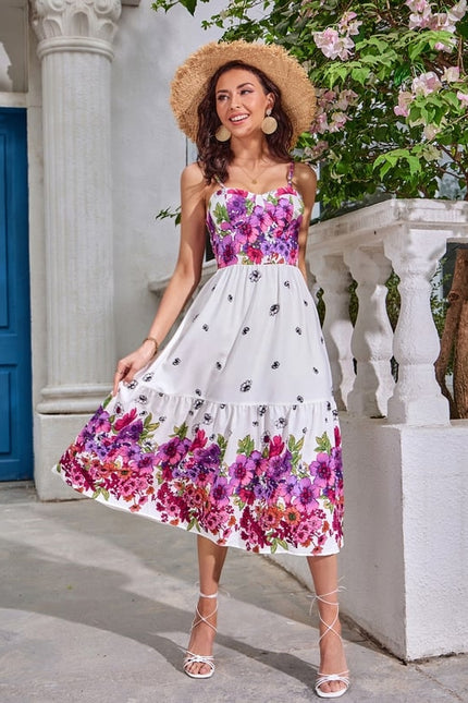 Robe Trapèze Fleurie Évasion