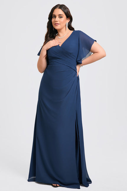 Robe Trapèze Mousseline Fendue - gallery 6