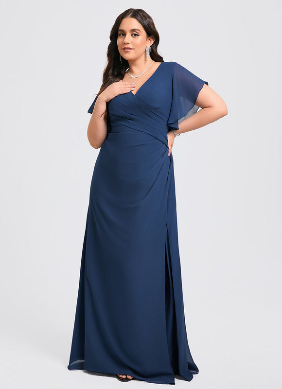 Robe Trapèze Mousseline Fendue - gallery 6