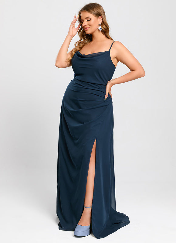 Robe Trapèze Flottante Olive - gallery 8