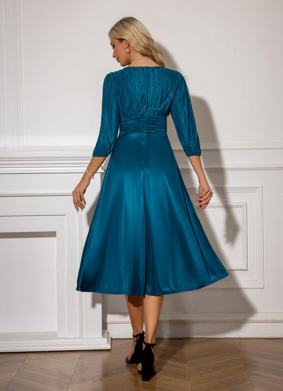 Robe Trapèze Saphir Élégante - gallery 2