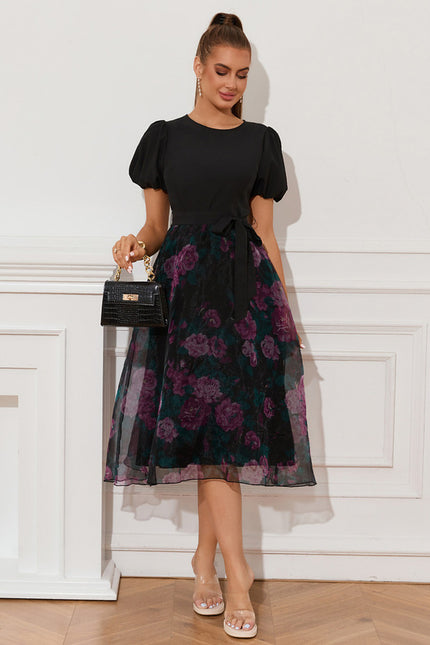Robe Trapèze Fleurie Élégance