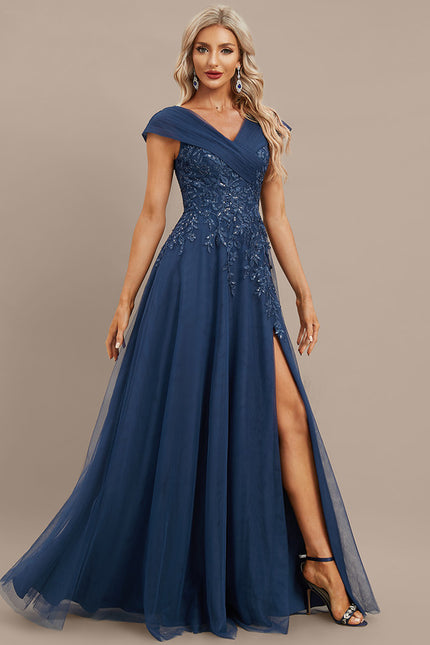 Robe Trapèze Nuit Émeraude Couture - gallery 4