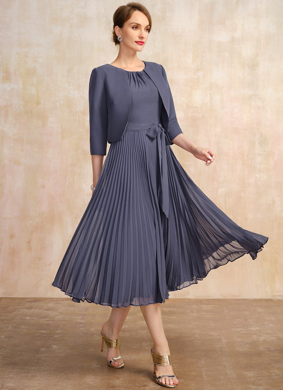 Robe Trapèze Chic Plissé Élégant - gallery 2