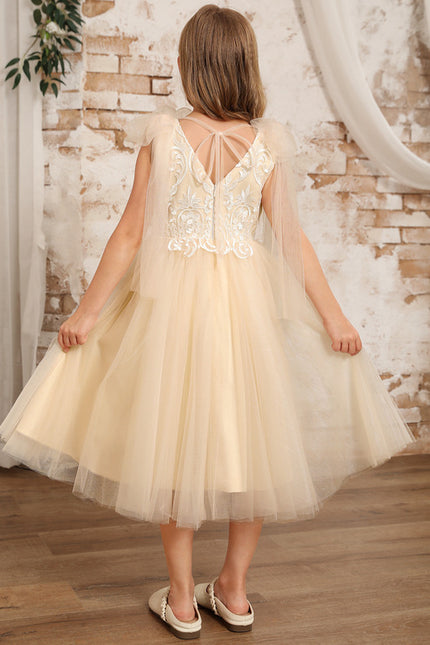 Robe Trapèze Tulle Écru - gallery 2